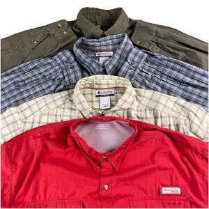 Lot of 4 Y2K Columbia PFG Browning Men's Button Up Shirt 2 SS 2 LS Men's 2XLT